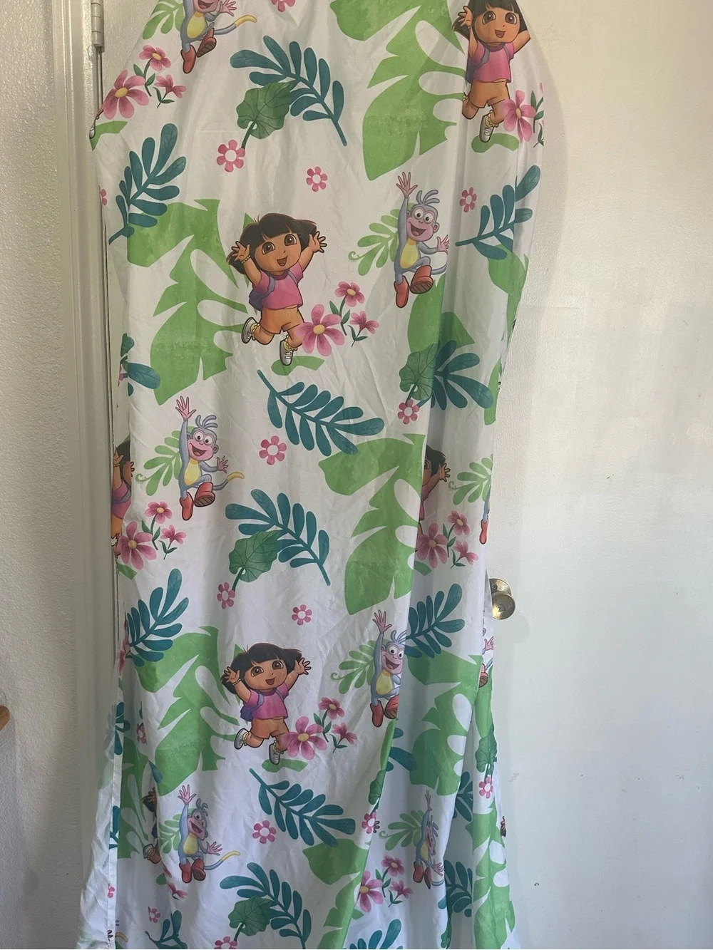 Nickelodeon Dora the Explorer White, Green, Pink, Blue Kids Sheet